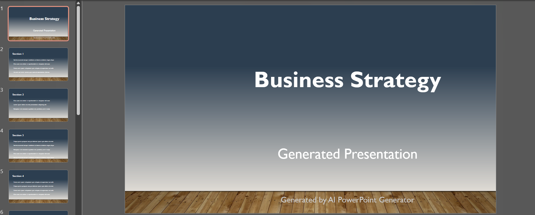 Business Strategy Presentation Example
