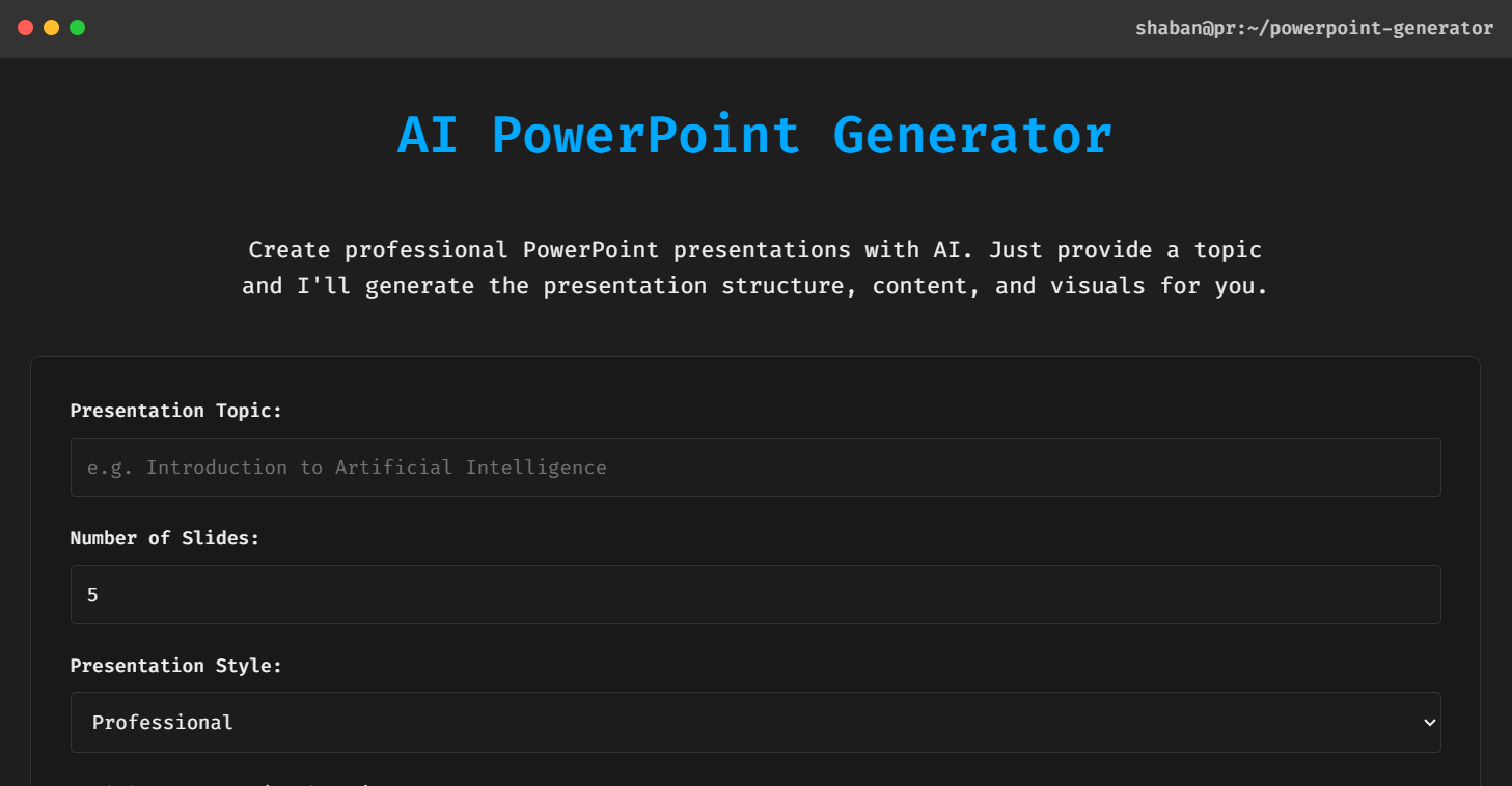 AI PowerPoint Generator